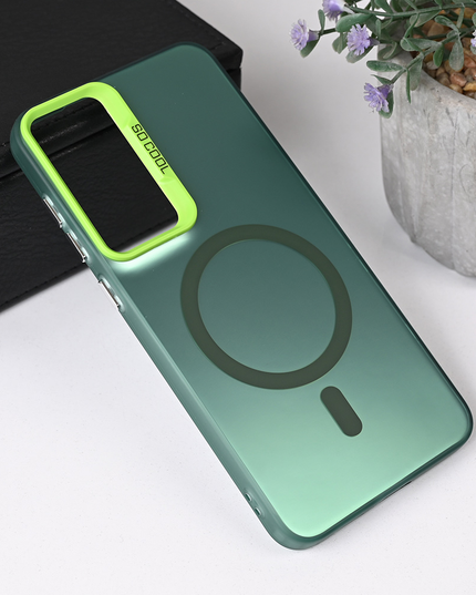 Torbica Magsafe Clear za Samsung S936B Galaxy S25 Plus zelena