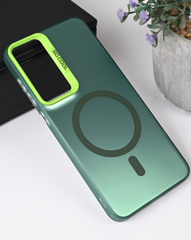 Torbica Magsafe Clear za Samsung S936B Galaxy S25 Plus zelena