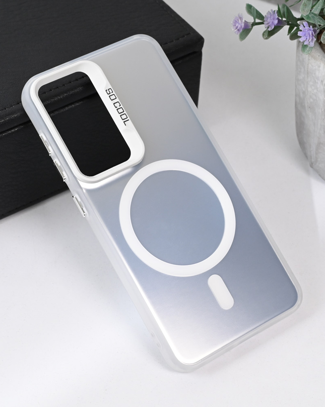 Torbica Magsafe Clear za Samsung S921B Galaxy S24 srebrna