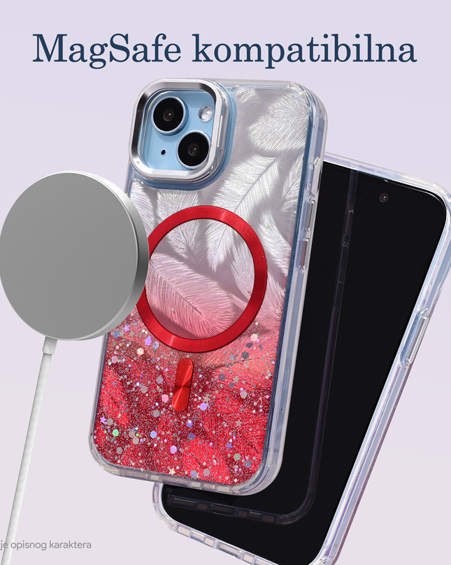 Torbica Magsafe Glitter za iPhone 15 6.1 plava