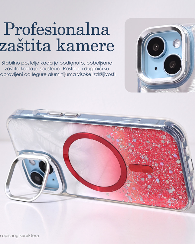 Torbica Magsafe Glitter za iPhone 15 6.1 plava