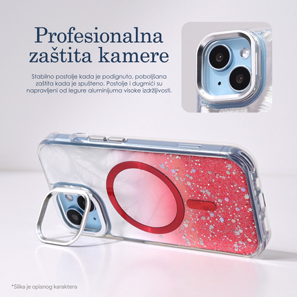 Torbica Magsafe Glitter za iPhone 15 6.1 zlatna