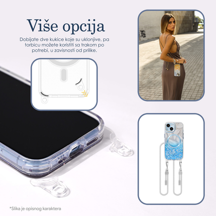 Torbica Magsafe Glitter za iPhone 15 6.1 zlatna