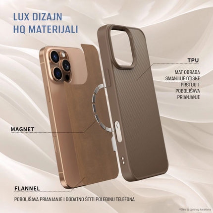 Maska Magsafe Kevlar za Samsung S931B Galaxy S25 braon