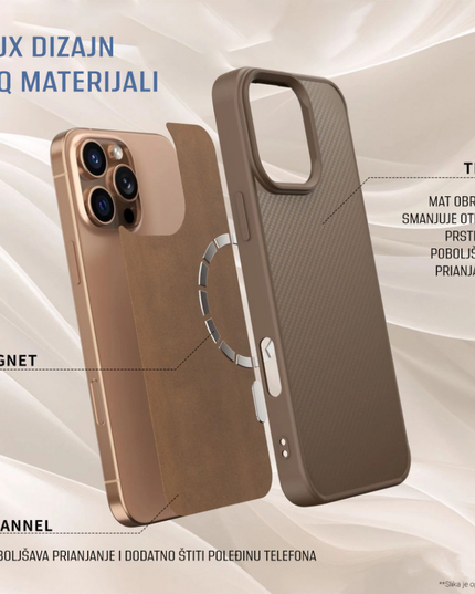 Maska Magsafe Kevlar za Samsung S931B Galaxy S25 braon