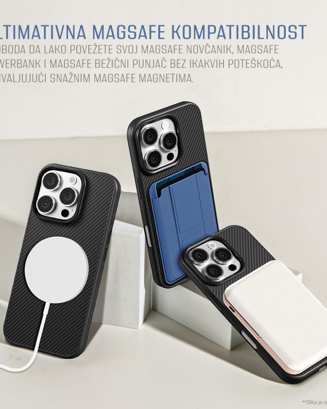 Torbica Magsafe Kevlar za Samsung S931B Galaxy S25 crna