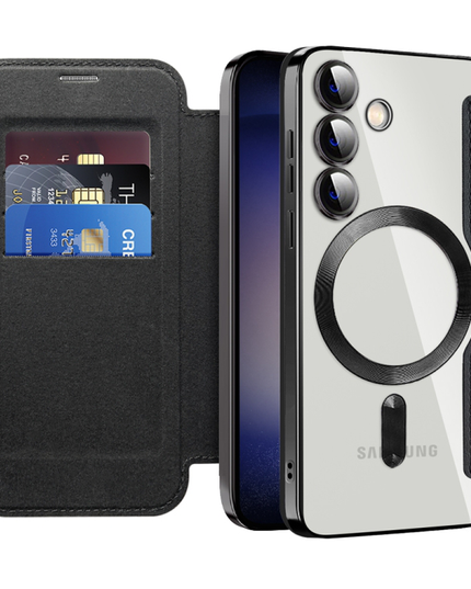 Torbica Magsafe Lux Bi Fold za Samsung S931B Galaxy S25 crna