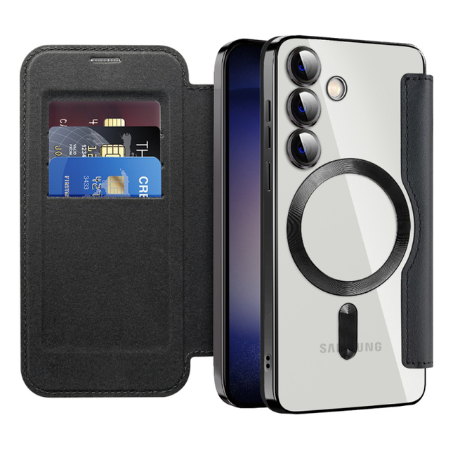 Torbica Magsafe Lux Bi Fold za Samsung S931B Galaxy S25 crna