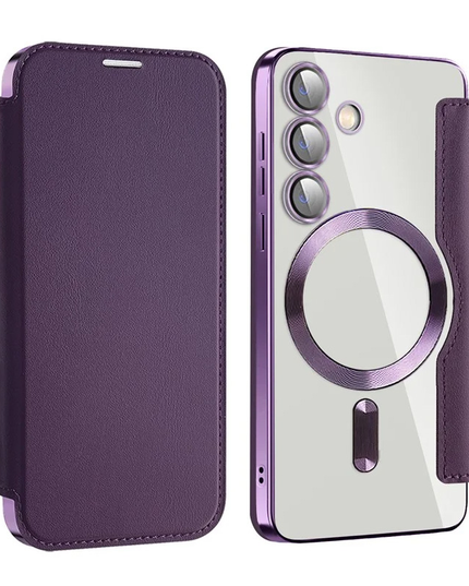 Torbica Magsafe Lux Bi Fold za Samsung S931B Galaxy S25 ljubicasta