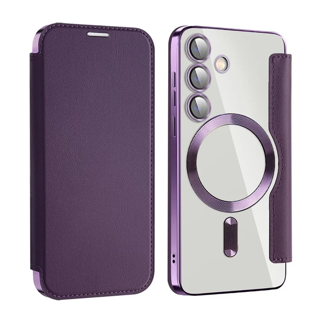 Torbica Magsafe Lux Bi Fold za Samsung S931B Galaxy S25 ljubicasta