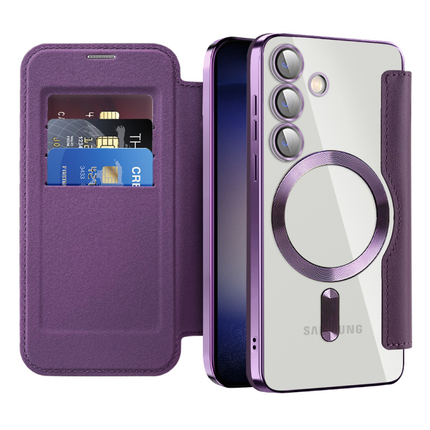 Torbica Magsafe Lux Bi Fold za Samsung S931B Galaxy S25 ljubicasta