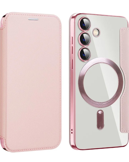 Torbica Magsafe Lux Bi Fold za Samsung S931B Galaxy S25 roze