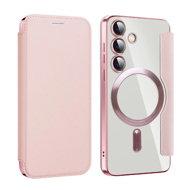 Torbica Magsafe Lux Bi Fold za Samsung S931B Galaxy S25 roze