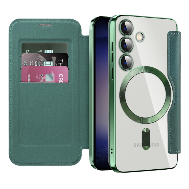 Torbica Magsafe Lux Bi Fold za Samsung S931B Galaxy S25 zelena