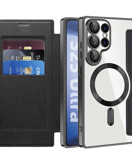 Torbica Magsafe Lux Bi Fold za Samsung S938B Galaxy S25 Ultra crna
