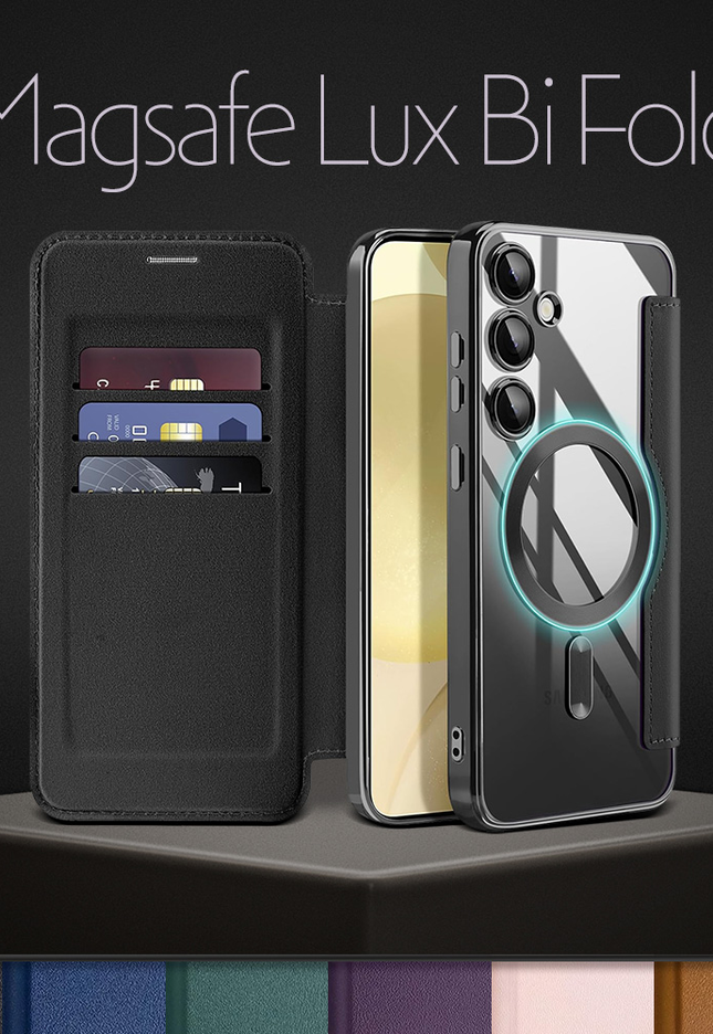 Torbica Magsafe Lux Bi Fold za Samsung S938B Galaxy S25 Ultra crna