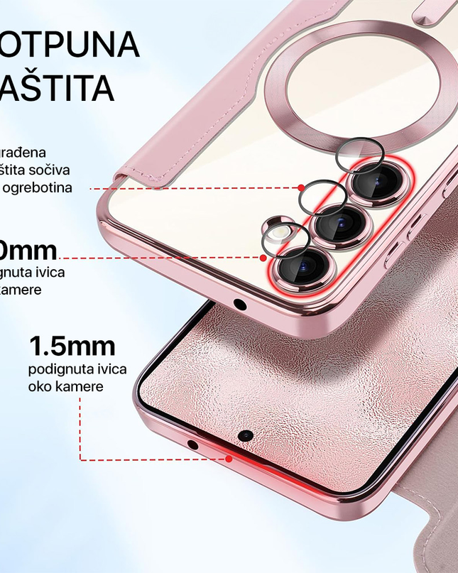 Torbica Magsafe Lux Bi Fold za Samsung S938B Galaxy S25 Ultra crna