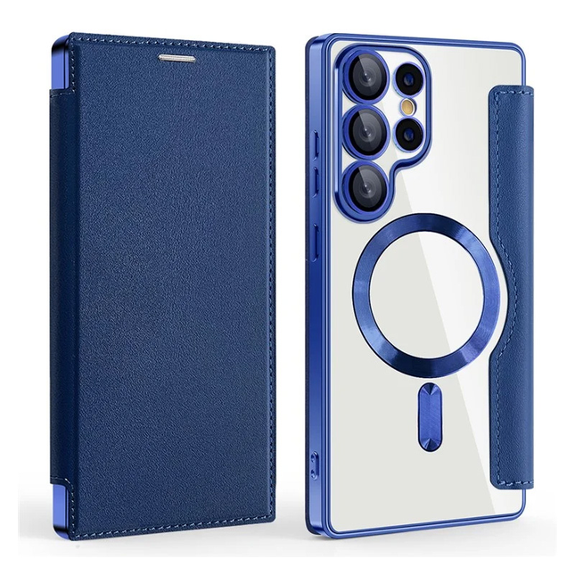 Torbica Magsafe Lux Bi Fold za Samsung S938B Galaxy S25 Ultra plava