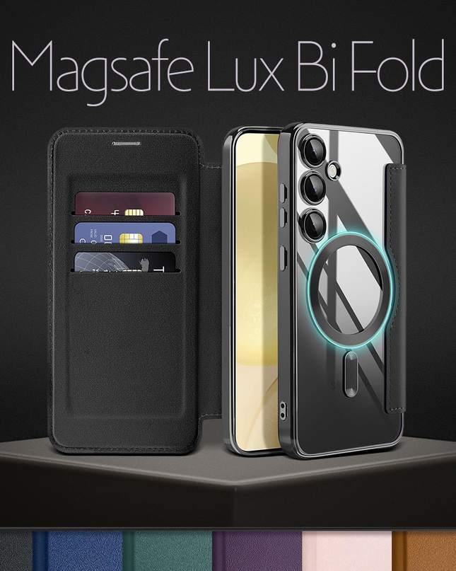Torbica Magsafe Lux Bi Fold za Samsung S938B Galaxy S25 Ultra plava
