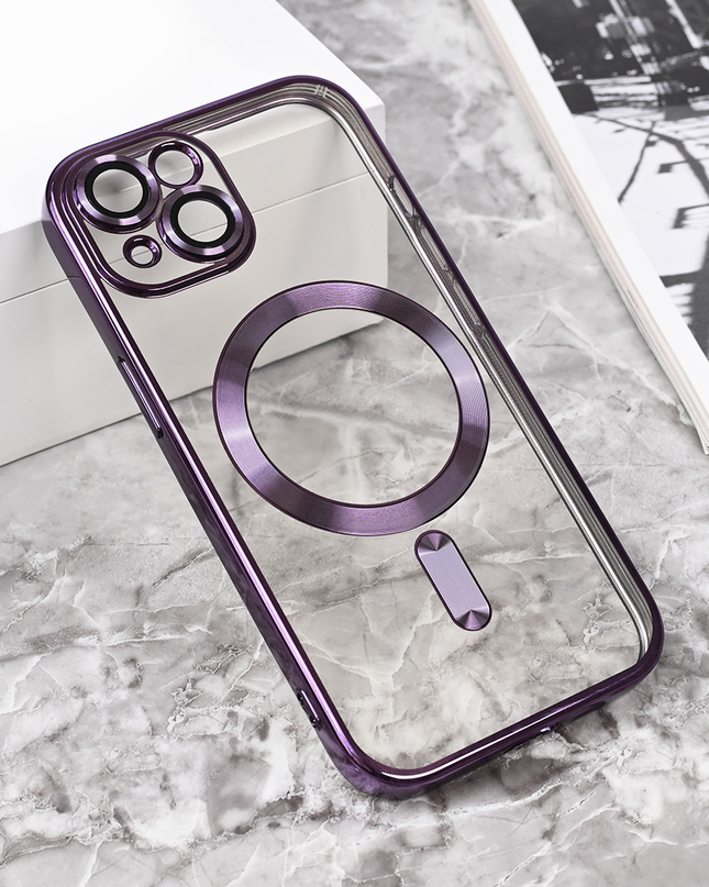 Torbica Magsafe Lux za iPhone 15 6.1 ljubicasta