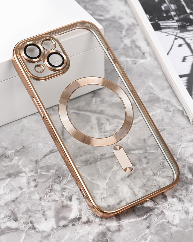 Torbica Magsafe Lux za iPhone 15 6.1 zlatna