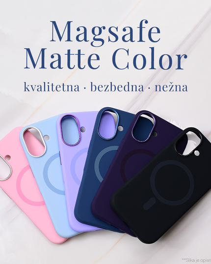 Torbica Magsafe Matte Color iPhone 16 Pro Max 6.9 roze