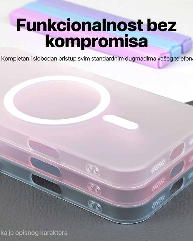 Torbica Magsafe Matte PC za iPhone 16 Pro 6.3 bela
