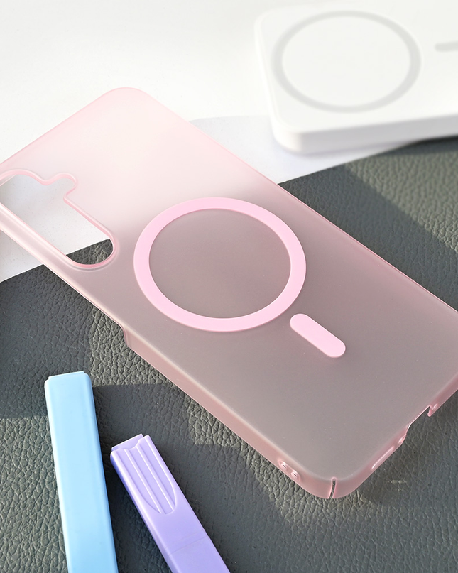 Torbica Magsafe Matte PC za Samsung A556B Galaxy A55 5G roze