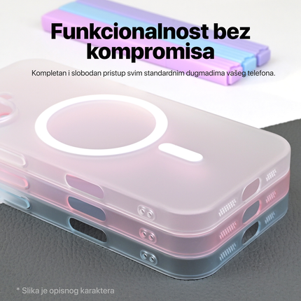 Torbica Magsafe Matte PC za Samsung A556B Galaxy A55 5G roze