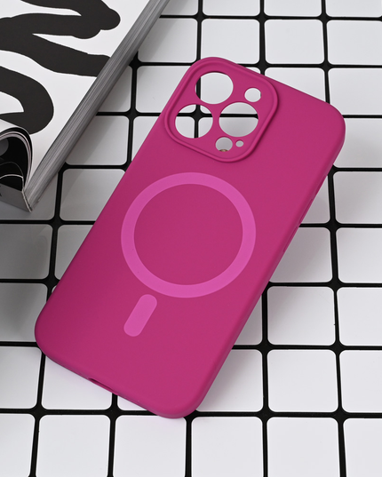 Torbica Magsafe Pure color za iPhone 13 Pro 6.1 tamno pink