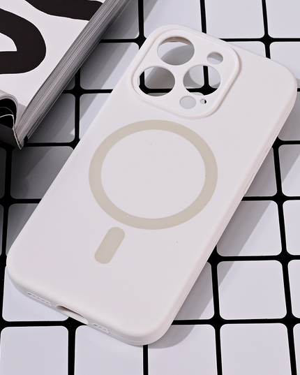 Torbica Magsafe Pure color za iPhone 15 Pro 6.1 bela