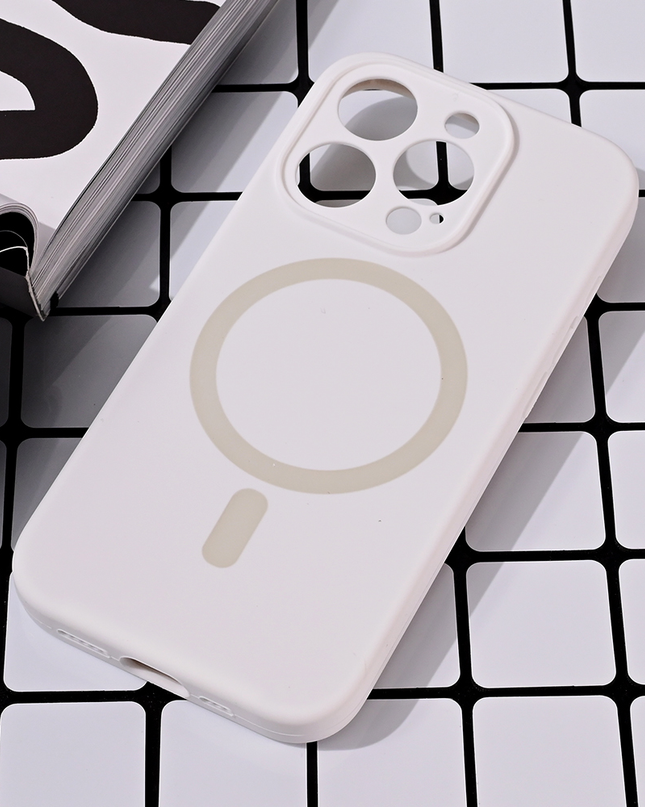 Torbica Magsafe Pure color za iPhone 15 Pro 6.1 bela