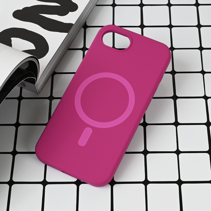 Torbica Magsafe Pure color za iPhone 16e tamno pink