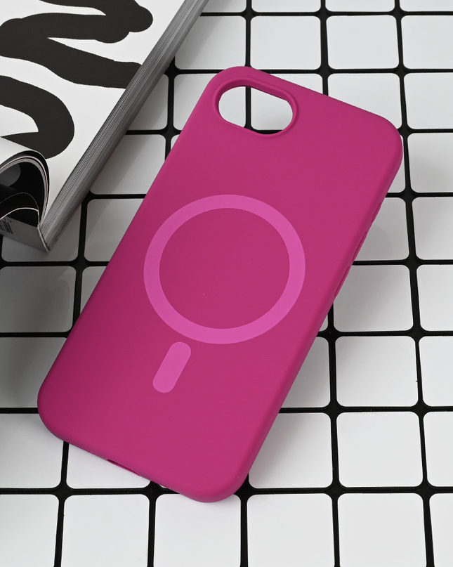 Torbica Magsafe Pure color za iPhone 16e tamno pink