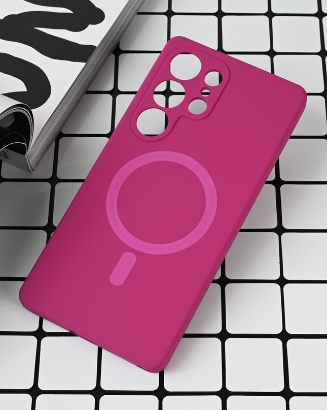 Torbica Magsafe Pure color za Samsung S938B Galaxy S25 Ultra tamno pink