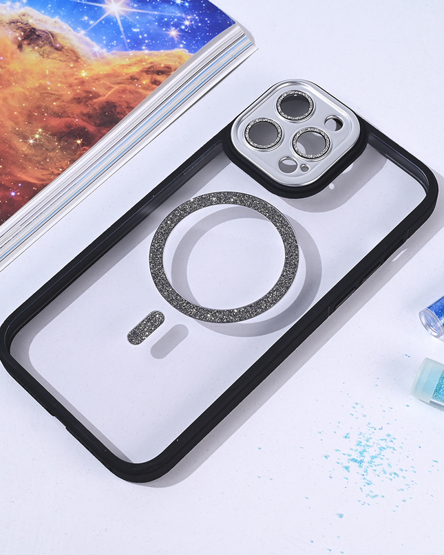 Torbica Magsafe shining za iPhone 13 Pro Max 6.7 crna