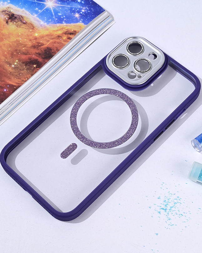 Torbica Magsafe shining za iPhone 13 Pro Max 6.7 ljubicasta