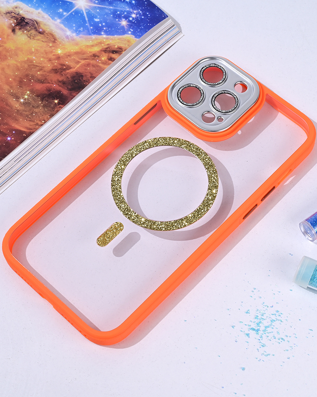 Torbica Magsafe shining za iPhone 13 Pro Max 6.7 narandzasta