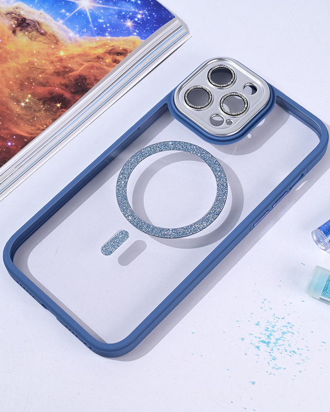 Torbica Magsafe shining za iPhone 13 Pro Max 6.7 svetlo plava