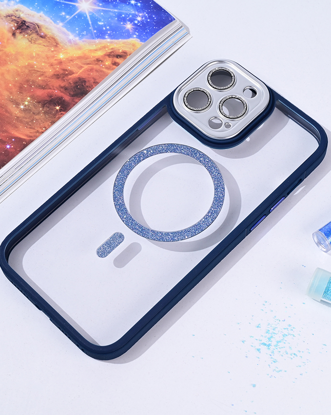 Torbica Magsafe shining za iPhone 13 Pro Max 6.7 tamno plava