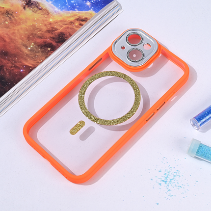 Torbica Magsafe shining za iPhone 14 6.1 narandzasta