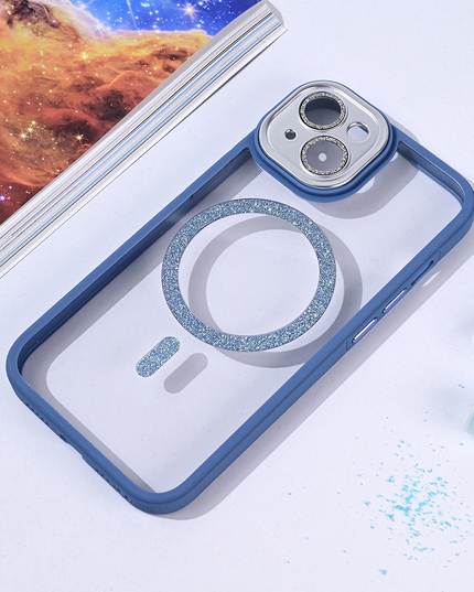 Torbica Magsafe shining za iPhone 14 6.1 svetlo plava