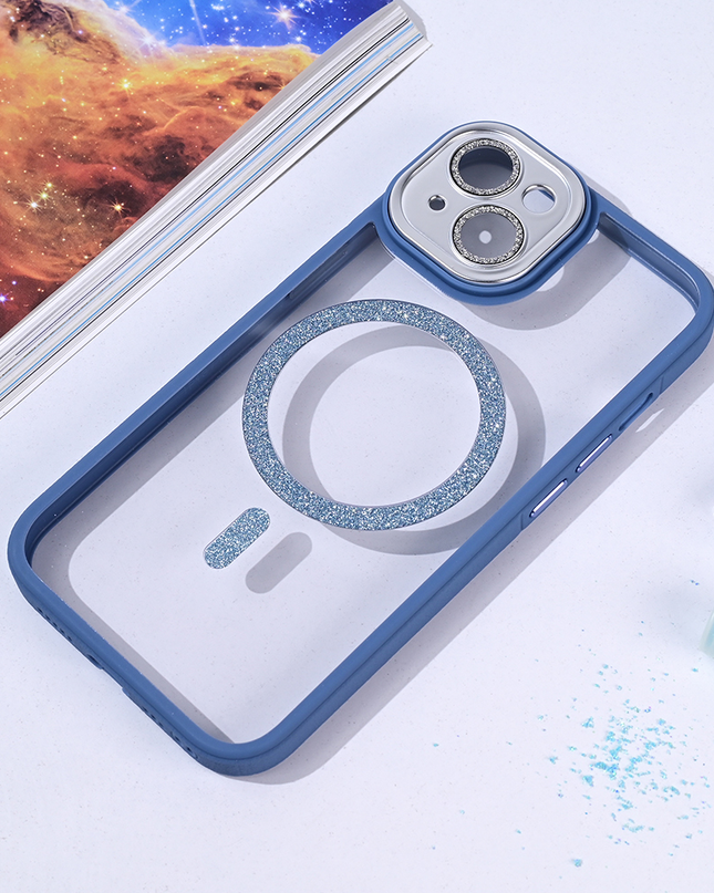 Torbica Magsafe shining za iPhone 14 6.1 svetlo plava