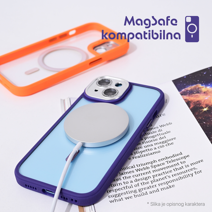 Torbica Magsafe shining za iPhone 14 6.1 tamno plava