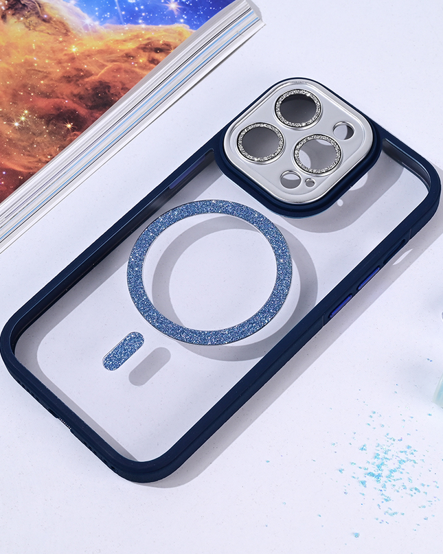 Torbica Magsafe shining za iPhone 14 Pro 6.1 tamno plava