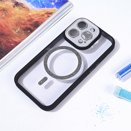 Torbica Magsafe shining za iPhone 15 Pro 6.1 crna