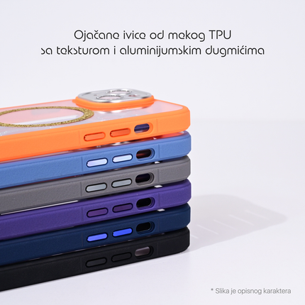 Torbica Magsafe shining za iPhone 15 Pro 6.1 crna