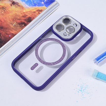 Torbica Magsafe shining za iPhone 15 Pro 6.1 ljubicasta