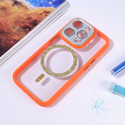 Torbica Magsafe shining za iPhone 15 Pro 6.1 narandzasta