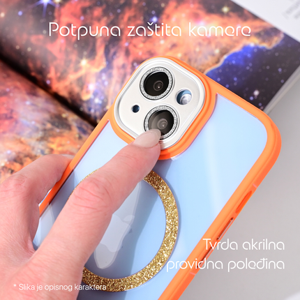 Torbica Magsafe shining za iPhone 15 Pro 6.1 narandzasta